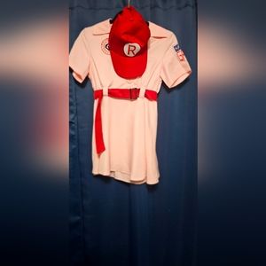 Rockford Peaches kids costume "A League of Their Own" Girls size 12
